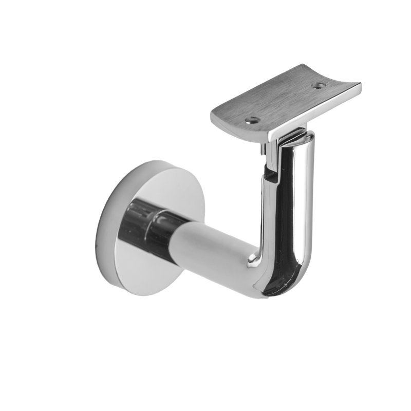 Surface Mount Handrail Bracket with Round Rose and Flat Plate