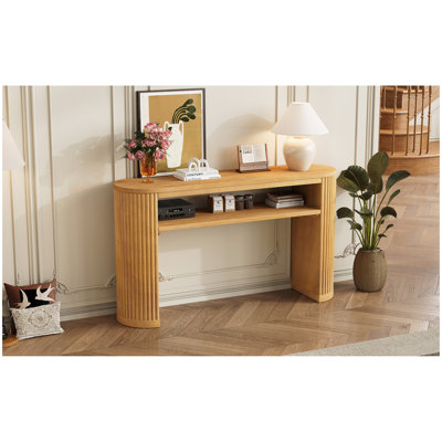 Console rustique avec pieds cannelés Trexm