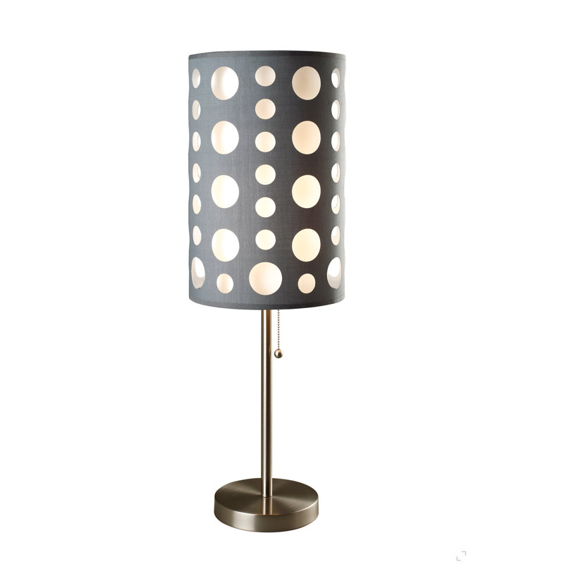 30"H GREY/WHITE RETRO TABLE LAMP