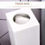 Armoire à papier de toilette - Étagère de coin blanche pour petite salle de bain avec portes et étagères, meuble de rangement moderne, style sur pied