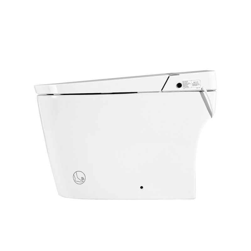 Smart Toilet With Self-Cleaning Nozzle, Night , Heated Seat, Foot Sensor Open Remote Control, Led Display Sensor, Control