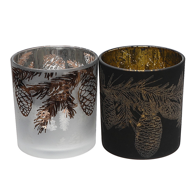 3.15'' H Glass Tabletop Tealight Holder