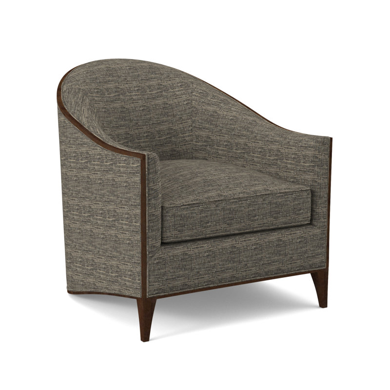 Atelier Barrel Chair, American Walnut, Margaret Uniform Polyester Blend
