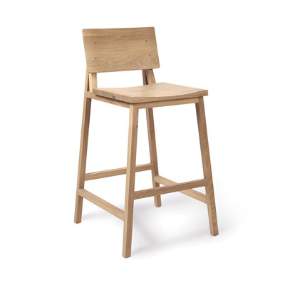 N Solid Wood Bar Stool