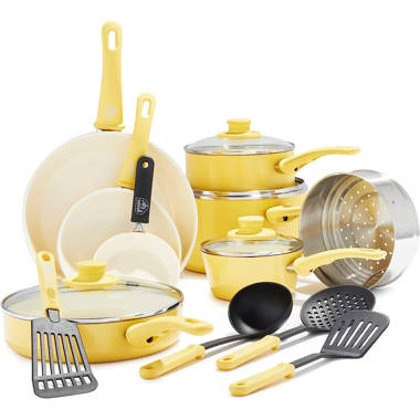 Pots and Pans Set 15 Piece, Nonstick Cookware Set with with Non- Toxic Stone-Derived Interior, Other