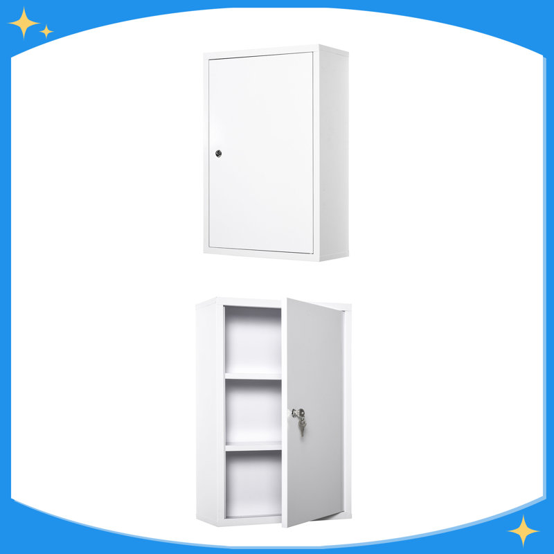 Armoire à pharmacie verrouillable à 3 niveaux 24x16