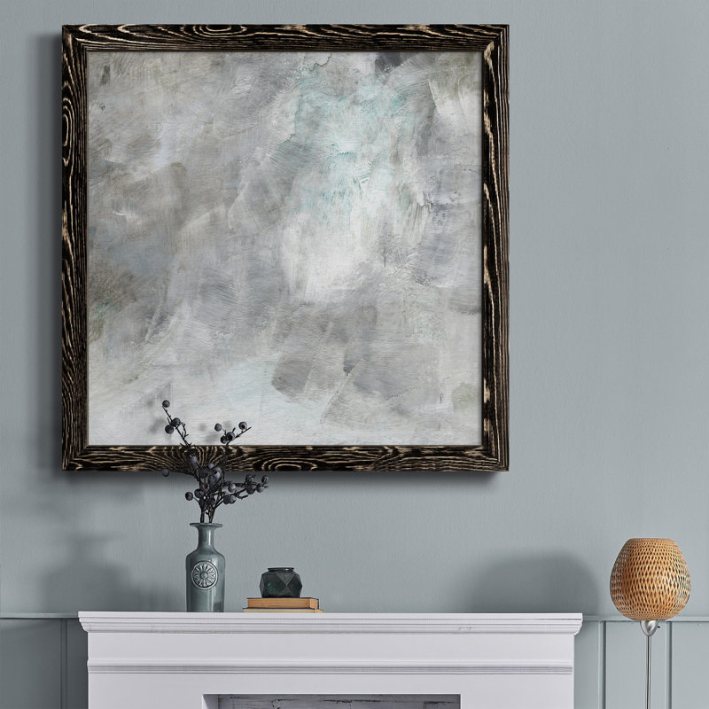 Gather - Peinture sur toile encadrée, H 17 po x l 17 po x P 1,5 po, Cadre noir