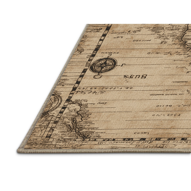  Tapis bord de mer lavable, Carré 3 pi