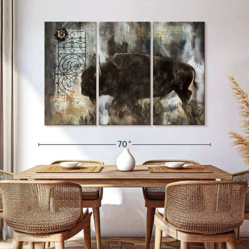 Brampt Wandering Buffalo, 42" H x 65" W
