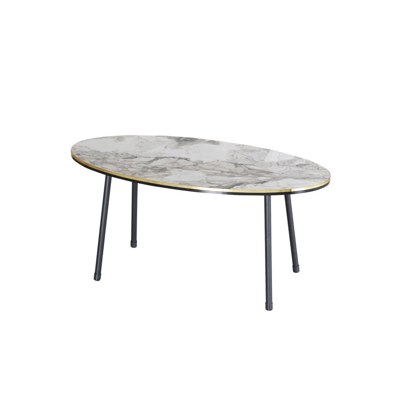 Litzy 35cm Console Table, White Marble