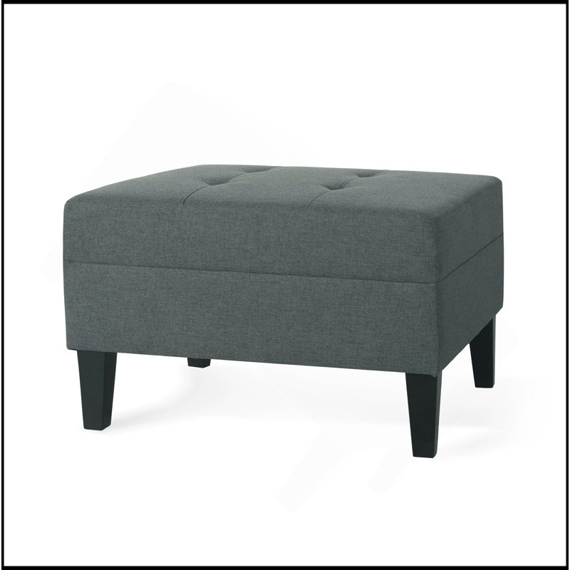 Repose-pieds classique avec pieds en bois, un ajout polyvalent et élégant à votre décor