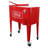 Leigh Country 60 Quarts Serving Station / Cart Cooler with wheels in Red