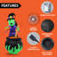 Décorations d'extérieur et chaudron Joyfy 6 pi Halloween Witch