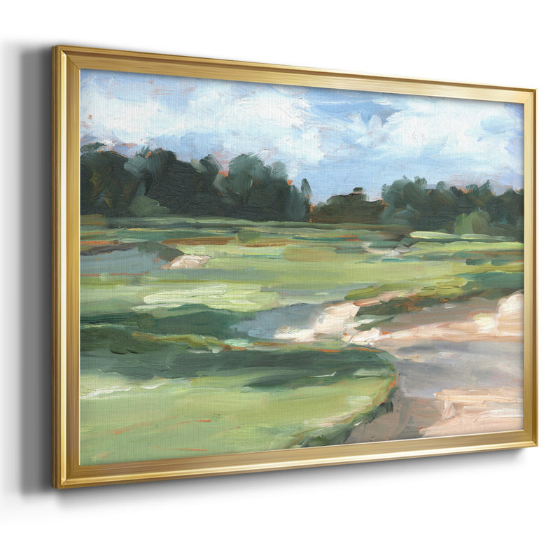 Golf Course Study II, reproduction d'art sur toile, Or, H 30 po x l 44 po x P 1,5 po