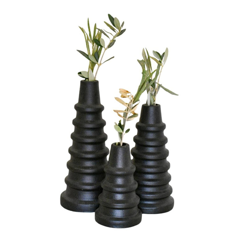 Porte-bougie Kasbah + vase à fleurs, Tan