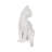 Decorative Kitty with Hanging Tail Figurine Sculpture for Table Decor - Unique Resin Object for Desks, Living Room or Home Decoration - White