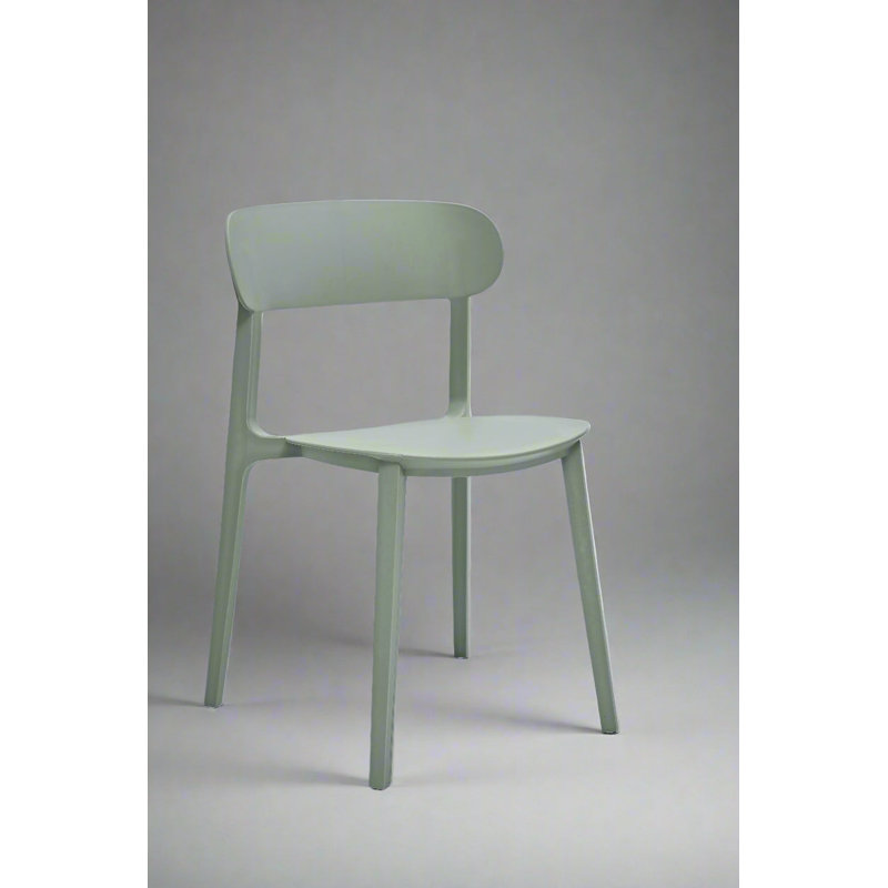 Chaise d'appoint empilable Bryany, Vert mousse