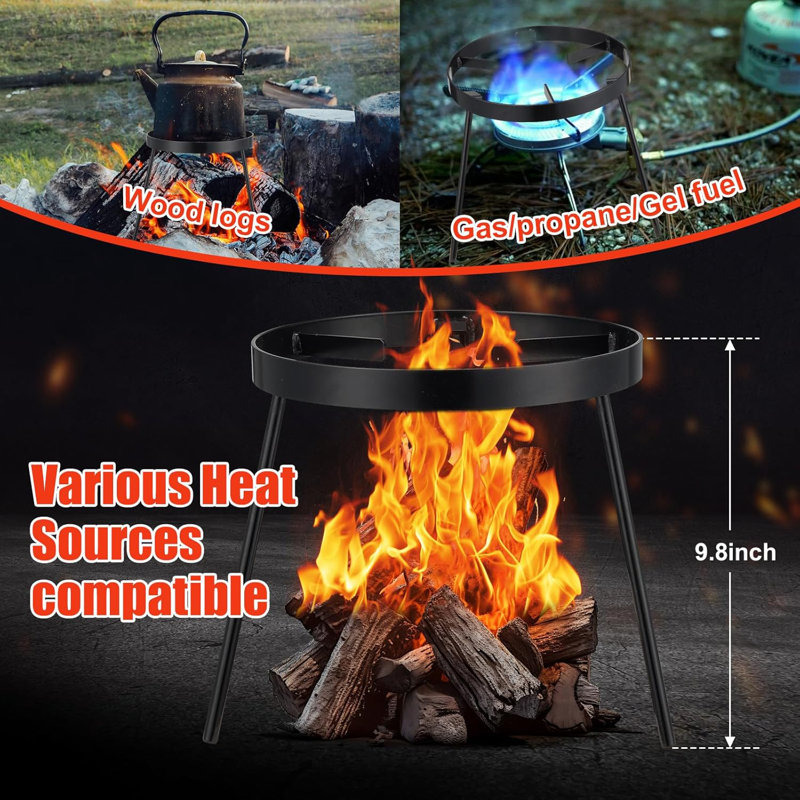 Trépied de cuisson à feu de camp robuste