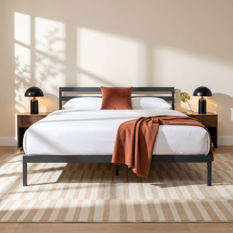 Aston Slat Bed, Black, King