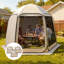 Sun Shade Sail Canopy Covers, Fit for 10 x 9.2 ft Screen House Tent, Sun Protection, 5.51 x 4.23 ft 300D Oxford Silver-Coated Fabric(Not Include Tent), for Outdoor Activities, Beige