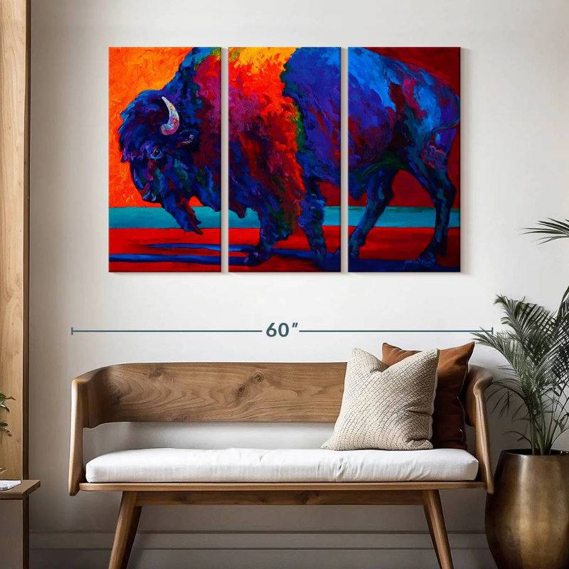 Abstract Bison, 32" H x 50" W