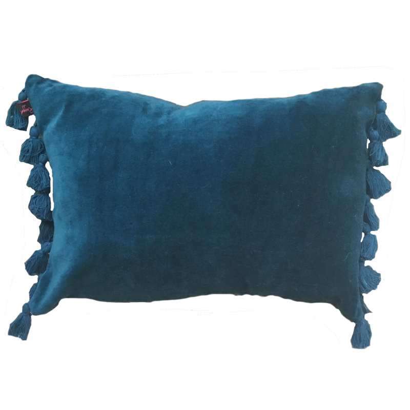 Khenifra Rectangular Cushion, Petrol Blue