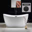 59" x 29" Freestanding Soaking Acrylic Bathtub-681106053-779439553