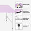 Table pliante portative 4 pi mauve pâle et pliable pour intérieur et extérieur 135 kg-510197384