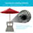 Rattan Wicker Side Table With Umbrella Hole, 2 Tier Storage Shelf For All Weather For Outdoor, Patio, Garden, Backyard