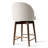 Upholstered Swivel Counter Stool With Curved Back And Solid Wood Legs-51828979