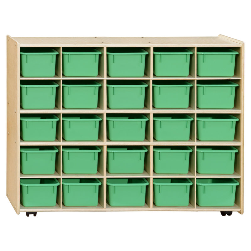 Casier 25 compartiments avec plateaux Contender, Prêt à assembler, Vert lime