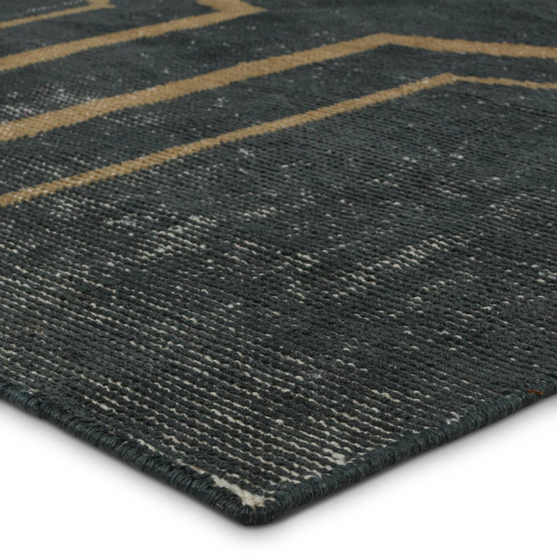 Wendy Jane Geometric Area Rug in Charcoal, Rectangle 7'10" x 9'10"