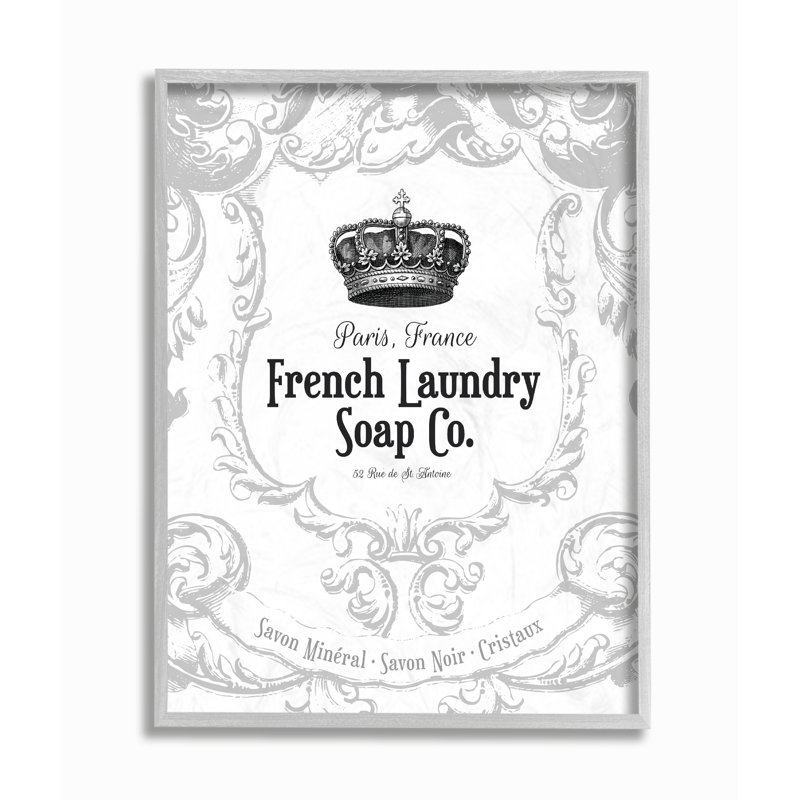 Plaque murale en forme de savon pour le linge français, H 14 po x l 11 po, Estampe numérique Farmhouse