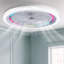 Ventilateur de plafond encastré avec lumière DEL et télécommande Kaben-1033311106