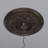 EnduraForm PVC Baltimore Thermoformed Ceiling Medallion, 22"OD x 3 1/2"ID x 1"P (Fits Canopies up to 7 3/4"), Aged Dark Steel-88028189-137634723