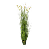 Artificial Potted Green Grass and Cattails
