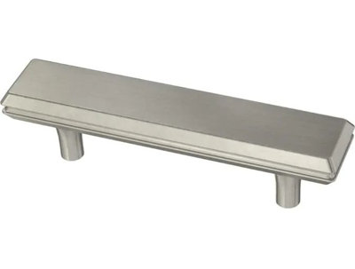Poignée 3 po à bord gravé nickel satiné