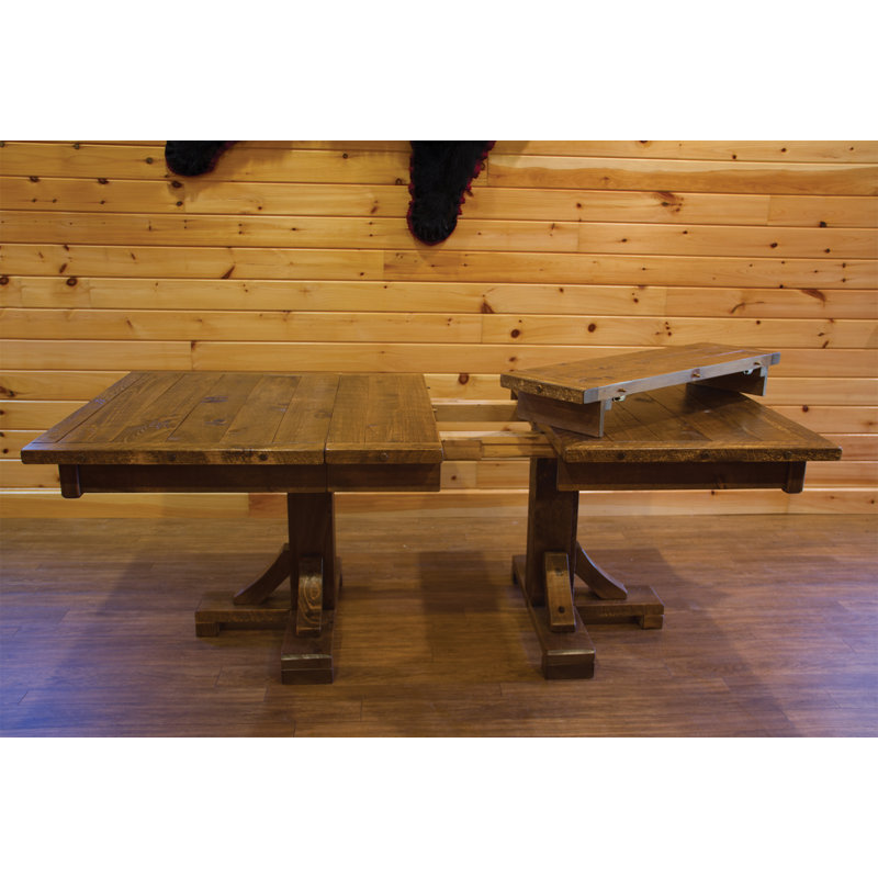 Bechtold Extendable Pine Solid Wood Dining Table