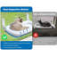 Hamac pour chat pliable pour fenêtre - sans cordon, lit lavable à la machine encastré, structure en métal robuste - perchoir de fenêtre pour chat (lit à traversin blanc, grand)