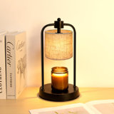 Rybicki Candle Warmer Lamp Electric With Timer: Wax Melts Warmer - Dimmable Candle Wax Warmer Electric Candle Warmer With Replacement Bulbs, Bedroom Home Decor Compatible With Various Candles-Linen
