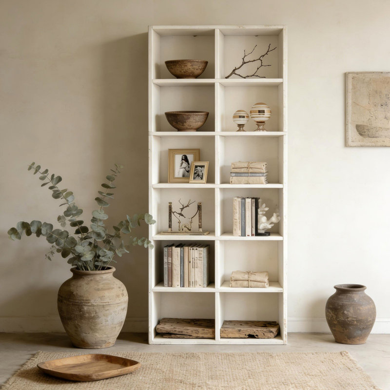Bibliothèque compacte, présentoir attrayant, armoire ouverte