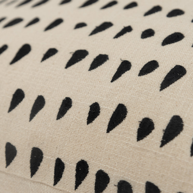 Coussin Fabray, Noir, naturel