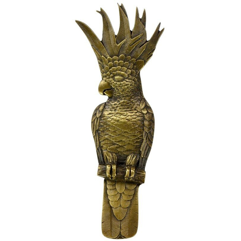 Tropical Novelty Pull, Antique Brass, Right