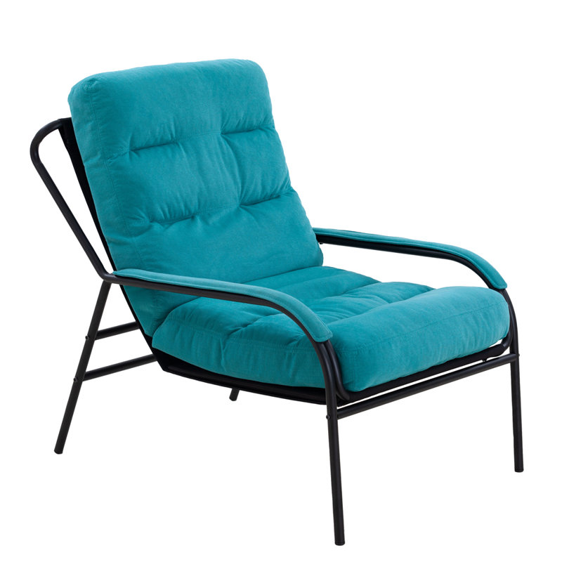 Chaise longue l 36,9 ", Tissu bleu