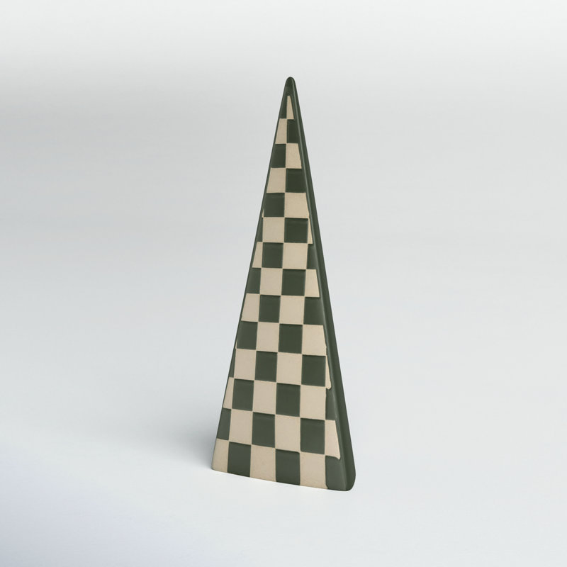Colorado Checker Tree Sculpture, 14" H x 5.75" W x 5.75" D