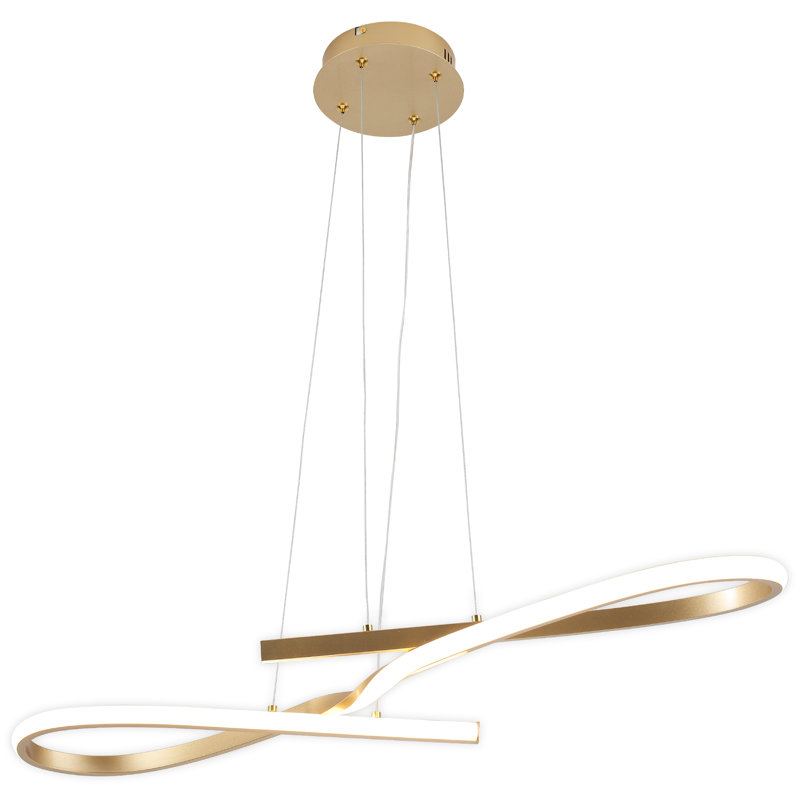 Catharinus 1-Light Modern Linear Geometric Integrated LED Chandelier Unique/Statement Chandelier