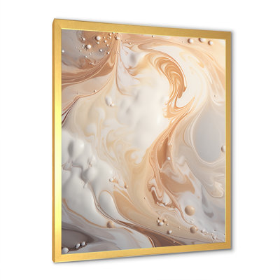 Abstrait blanc laiteux I - Art mural abstrait, salon