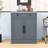 Kitchen Pantry with Faux Marble Top, Adjustable Shelves, Pull-out Drawer and Cabient-328246123