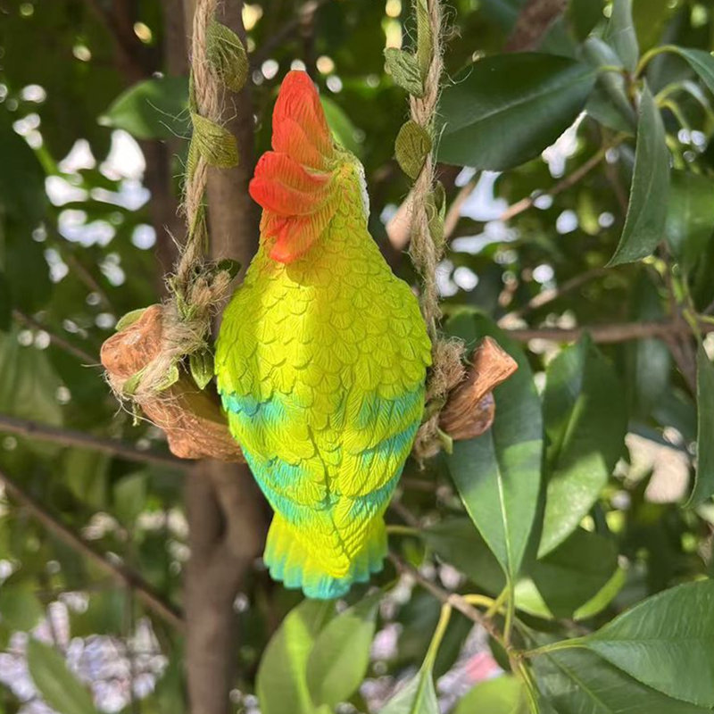 Figurine de balançoire en résine en résine, Vert