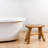 Tabouret de coiffeuse en bois massif Minnick